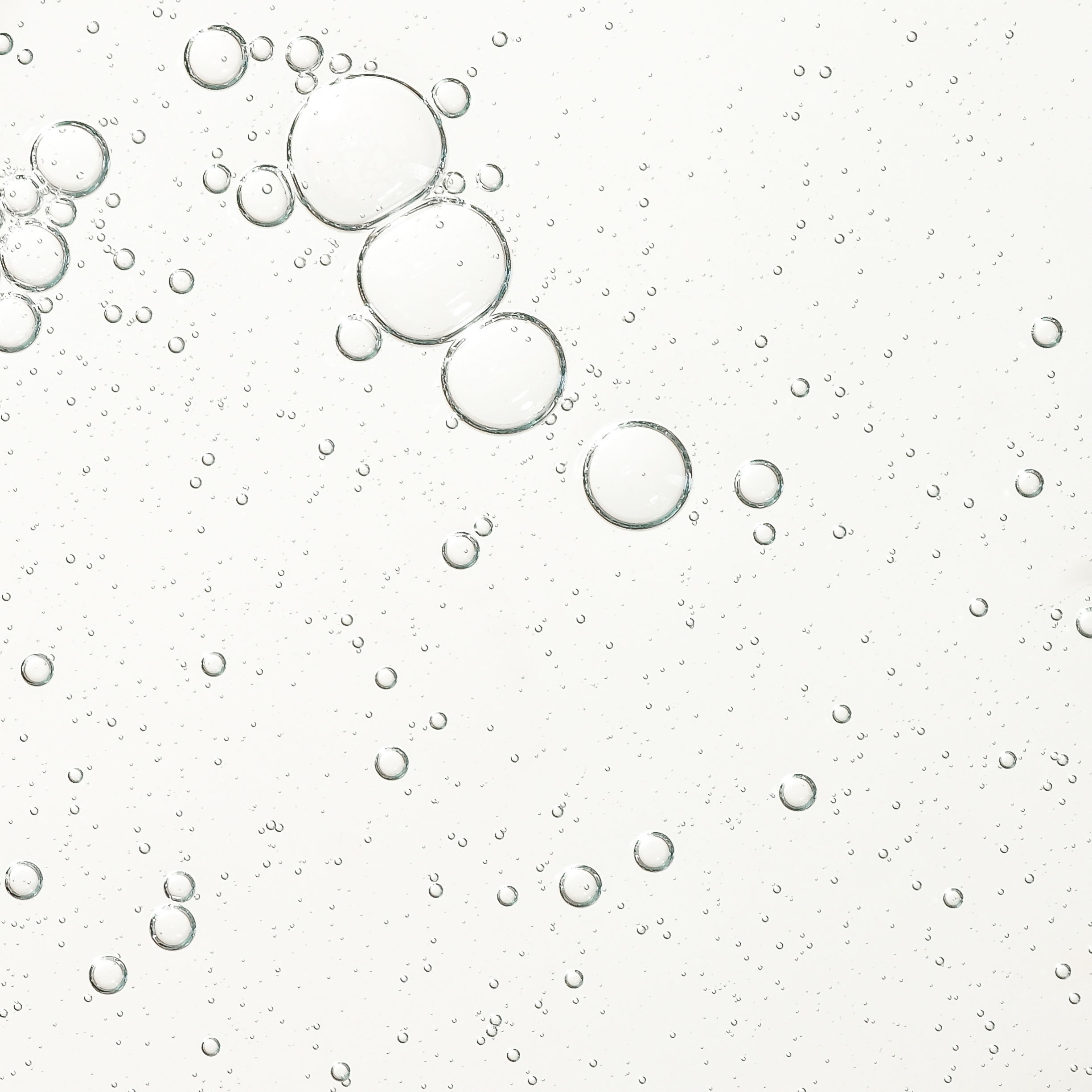 Pattern of bubbles on a white background